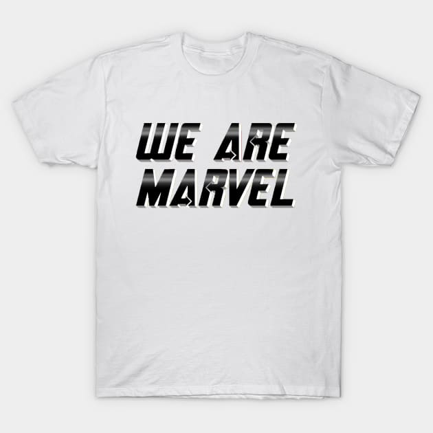 We Are Marvel Pod Stacked T-Shirt by We Are Marvel Pod